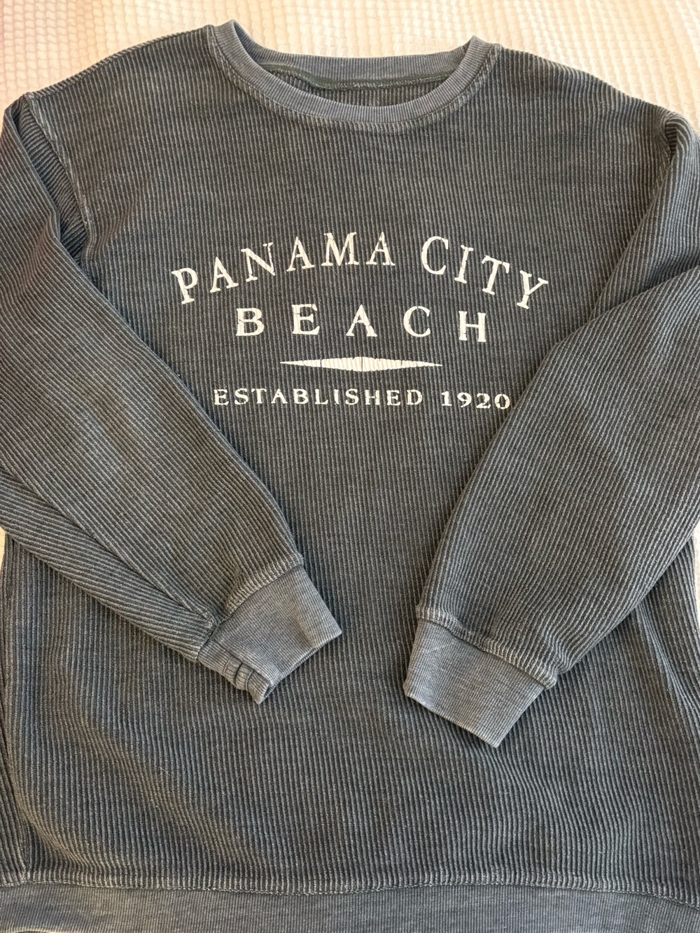 Panama City Beach Graphic Crewneck Sweater - Gray